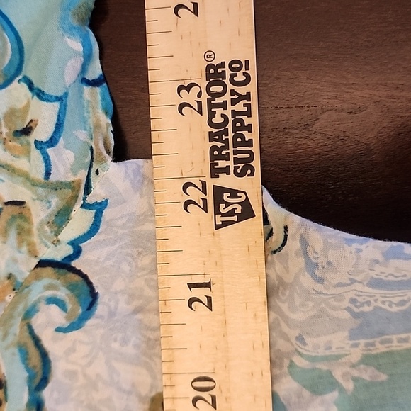 Chico's Blue Paisley Print Long Tunic  Sz 3 - Picture 7 of 8